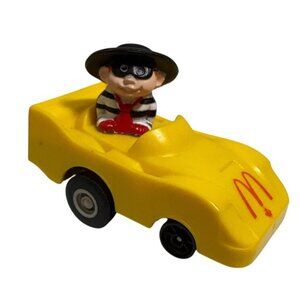 Hamburglar McDonalds Toy Car 1988 Yellow Toy Car Collectible Happy Meal Vintage